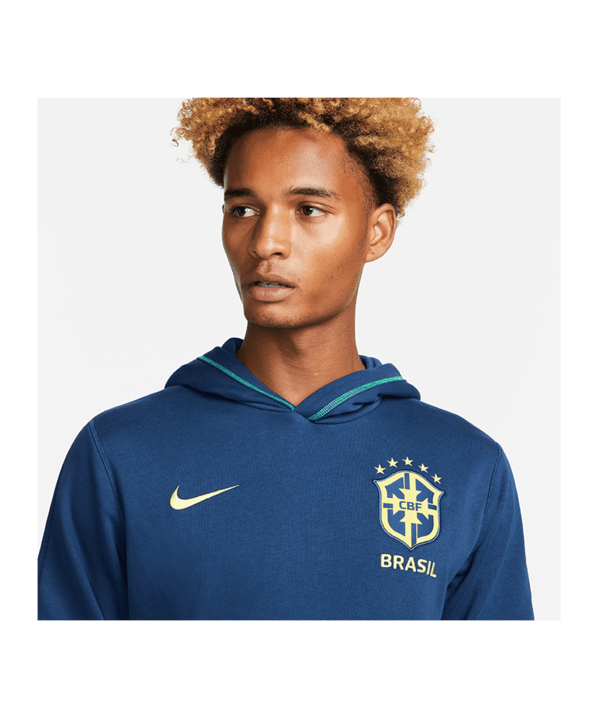 Nike Brasilien Travel Fleece Hoody Blau F490 - blau