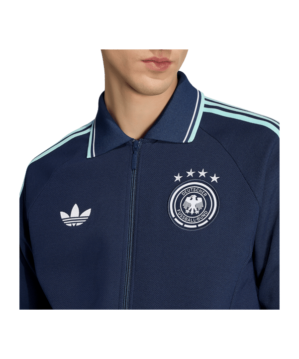 adidas DFB Deutschland Anthem Jacke Blau - blau