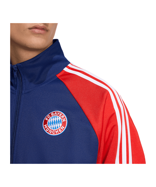 adidas FC Bayern München Lfstlr Track Jacke Blau - blau
