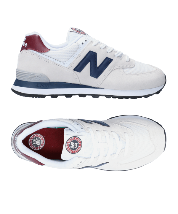 New Balance 574 Weiss Blau FHX2 - weiss