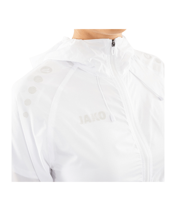 JAKO Flow Lightweight Jacke Damen Weiß F0 - weiss