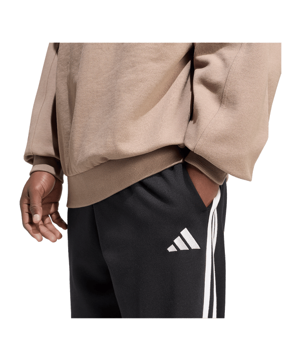 adidas Essentials 3-Stripes French Terry Tapered Cuffed Manguera Nero - nero