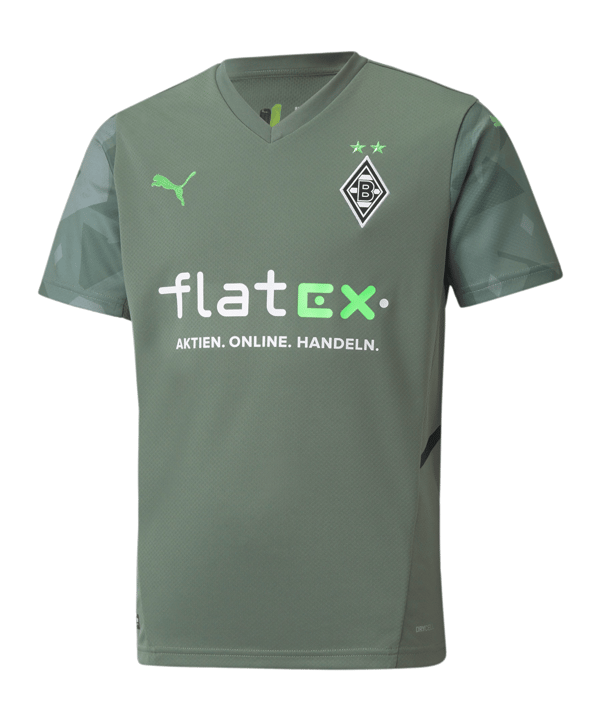 PUMA Borussia Mönchengladbach Trikot Away 2021/2022 Kids Grün F02 - gruen