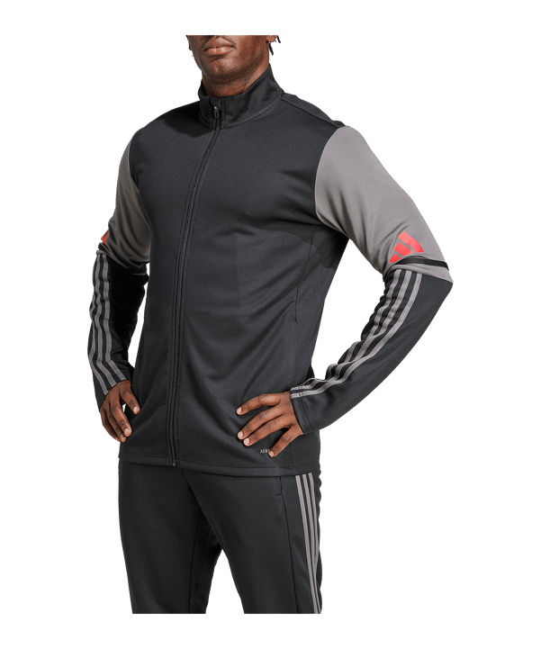 adidas Squadra 25 Trainingsjacke Schwarz Grau - schwarz