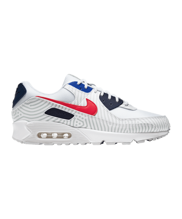 Nike Air Max 90 Weiss Rot F100 - weiss
