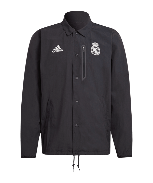 adidas Real Madrid Coachjacke Schwarz - schwarz