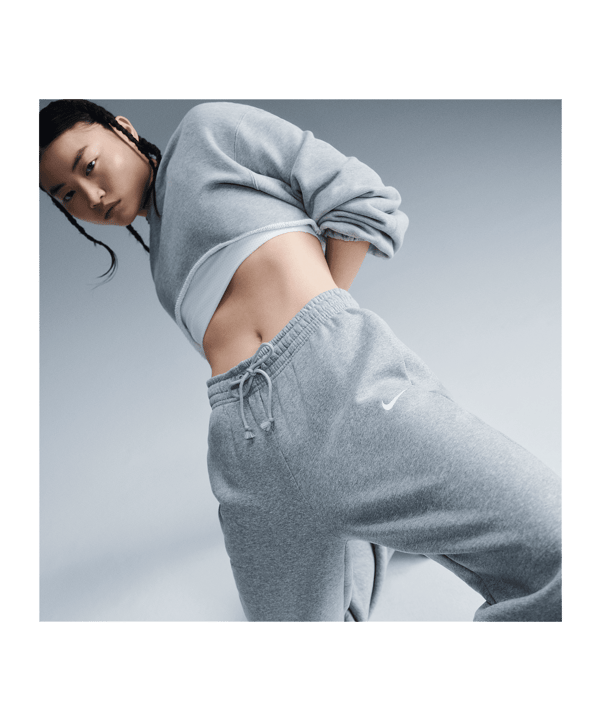 Nike Phoenix 2 Fleece Jogginghose Damen Grau F063 - grau