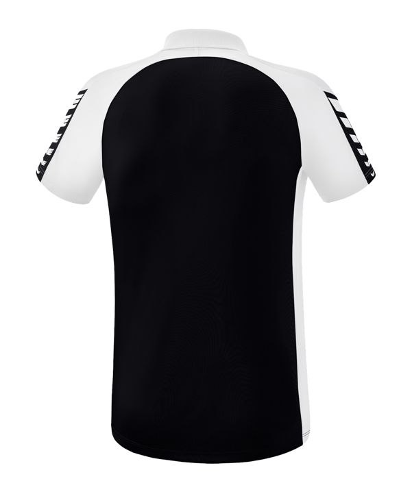 Erima Six Wings Poloshirt Schwarz Weiss - schwarz