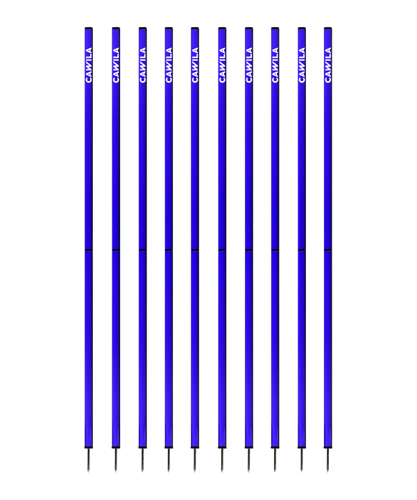 Cawila Academy Slalomstangen 10er Set (33mmx170cm) Blau - blau