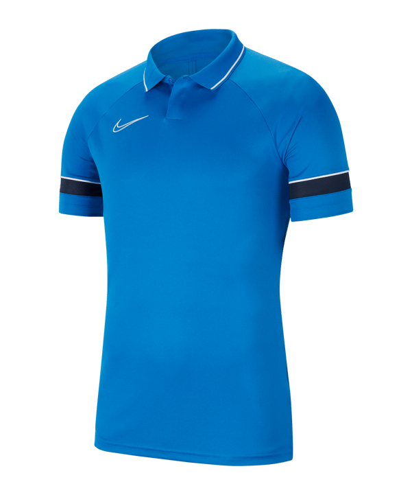 Nike Academy 21 Poloshirt Blau Weiss F463 - blau