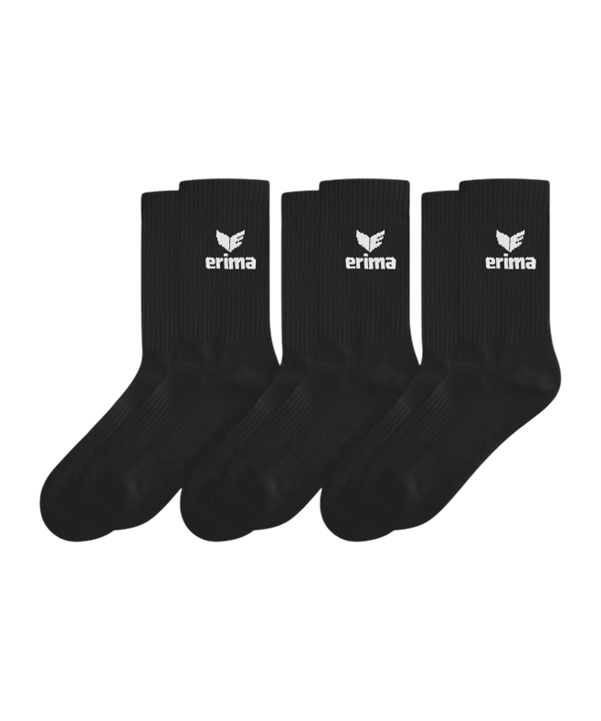 Erima Sport 3Pack Socken Schwarz Fschwarz - schwarz