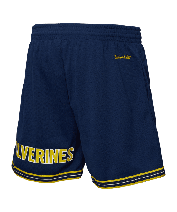Mitchell and Ness NCAA Team Origins 7 Inch Mesh VNTG Logo University of Michigan Short Blau - blau