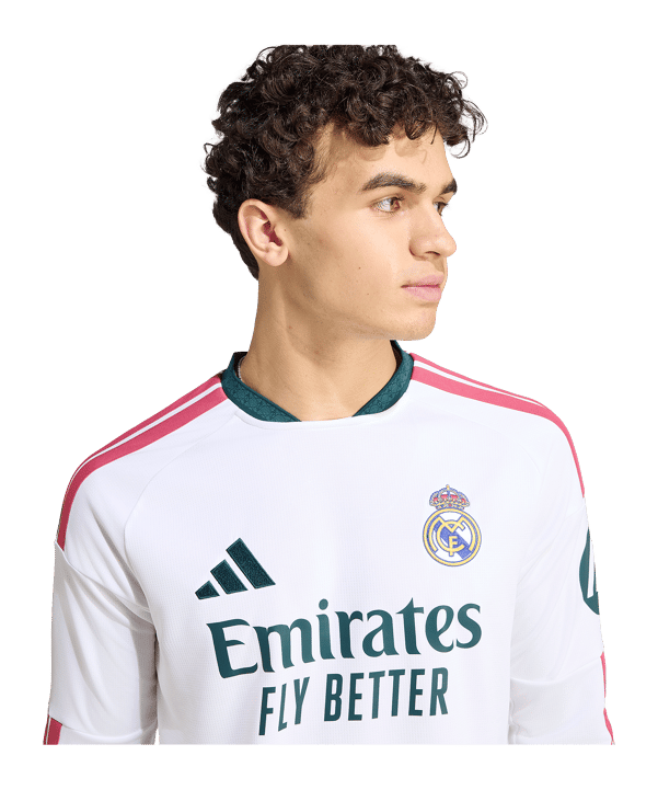 adidas Real Madrid Trikot Langarm Home 2026/2027 Weiß - weiss