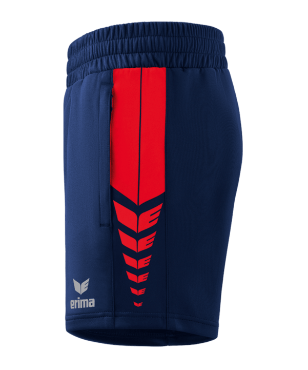 Erima Six Wings Worker Short Damen Dunkelblau Rot - blau