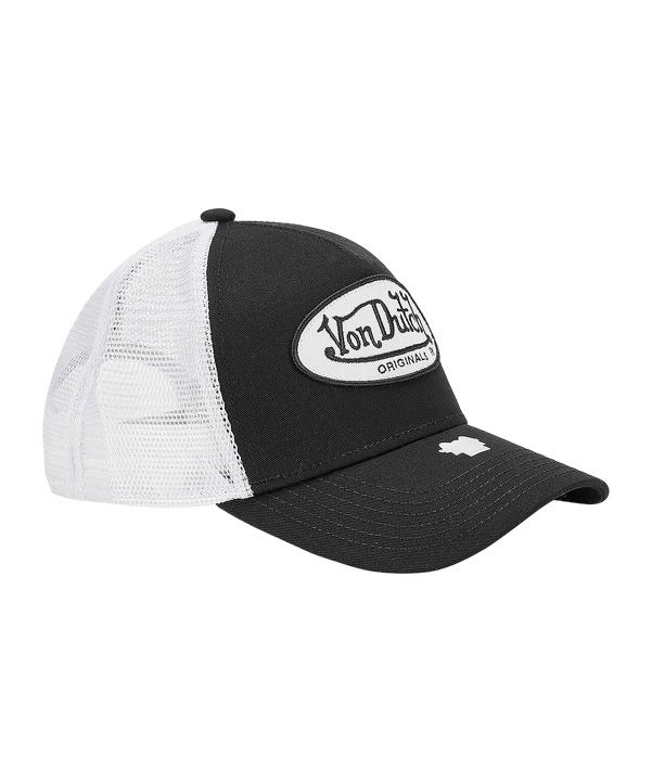 Von Dutch Boston Trucker Cap Schwarz Weiss - schwarz