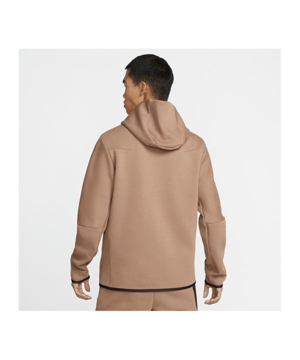 Nike Tech Fleece Kapuzenjacke Braun Schwarz F256 - braun
