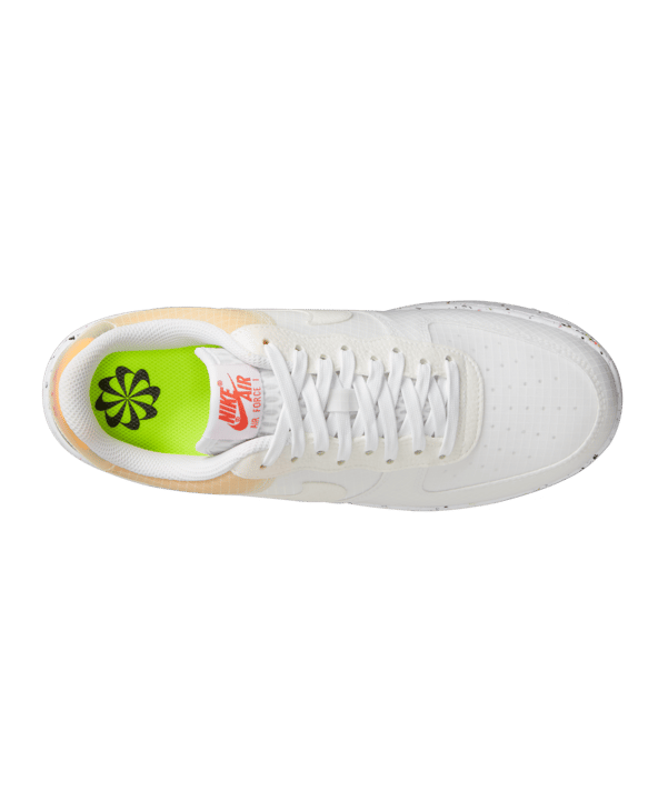 Nike Air Force 1 Crater Weiss Orange F100 - weiss