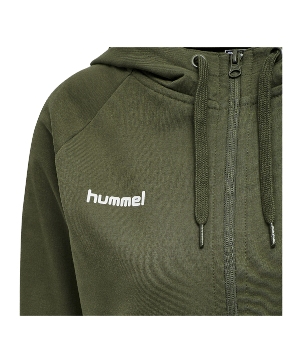 Hummel Cotton Kapuzenjacke Damen Grün F6084 - gruen