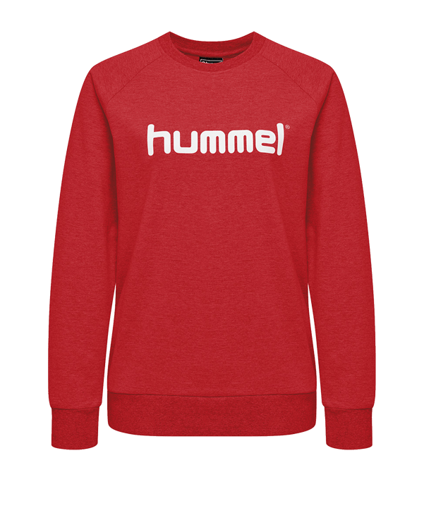 Hummel Cotton Logo Sweatshirt Damen Rot F3062 - rot