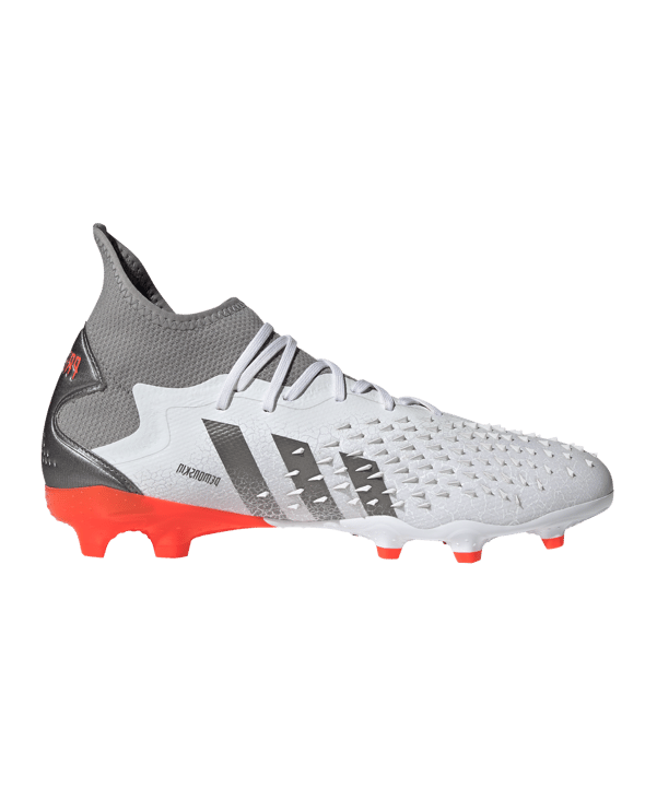 adidas Predator FREAK.2 FG White Spark Weiss Grau Rot - weiss