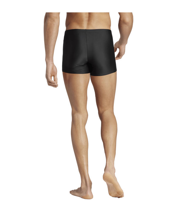 adidas Solid Boxer Swim Badehose Schwarz Weiss - schwarz