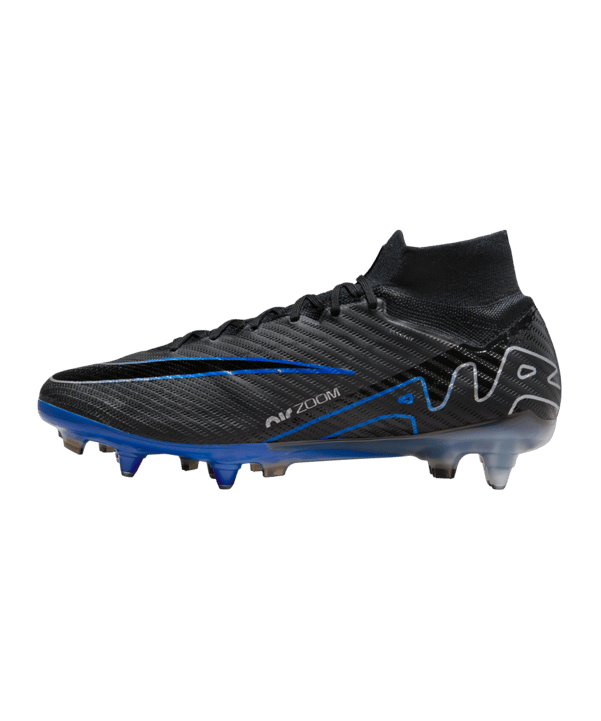 Nike Air Zoom Mercurial Superfly IX Elite SG-Pro AC Shadow Schwarz Silber Blau F040 - schwarz