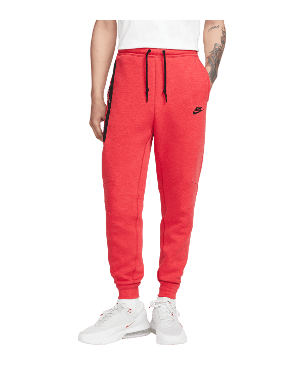 Nike Tech Fleece pantaloni jogging rosso  nero F672 - rosso