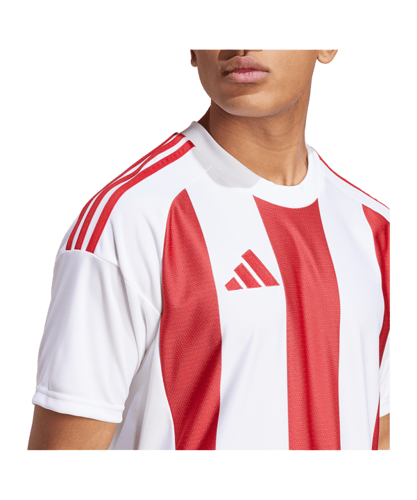 adidas Striped 24 Trikot Weiss Rot - weiss