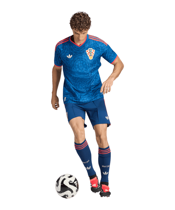 adidas Croazia Authentic Maglietta Away 2026 Blu - blu