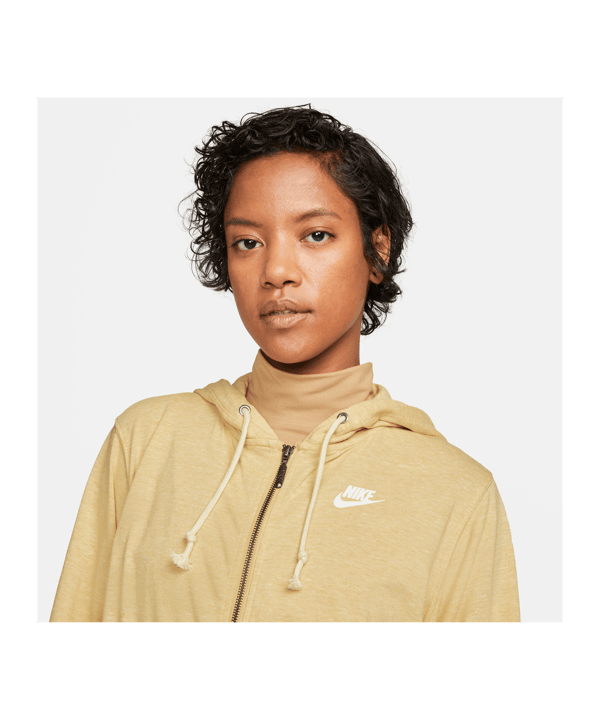 Nike Gym Vintage Jacke Damen Braun Weiss F252 - braun