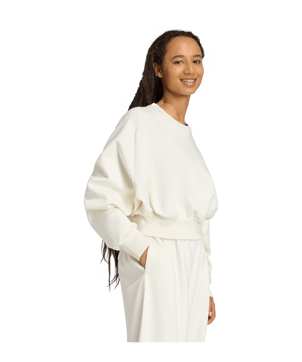 adidas Soft Lux Sweatshirt Damen Weiß - weiss