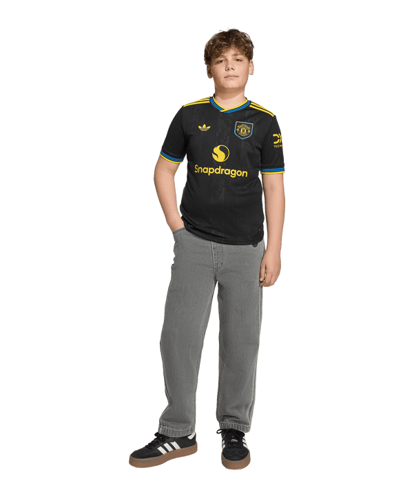 adidas Manchester United Trikot 3rd 2025/2026 Kids Schwarz - schwarz