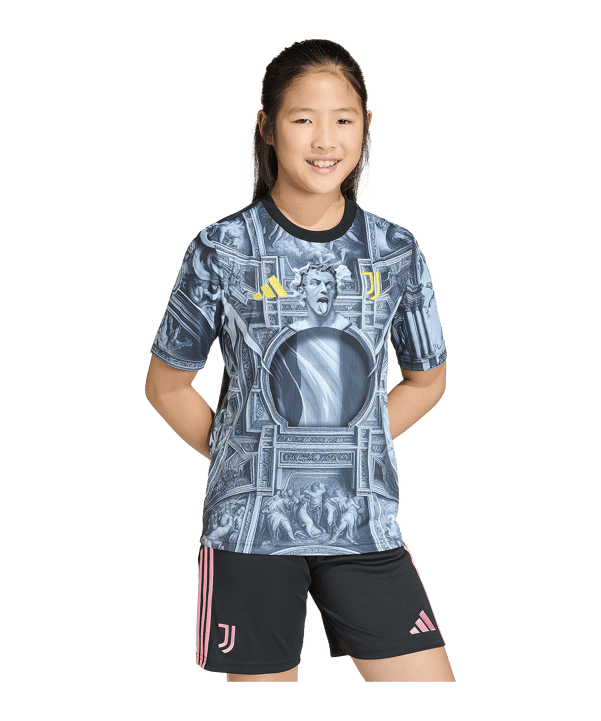 adidas Juventus Turin Prematch T-Shirt 2025/2026 Kids Schwarz - schwarz