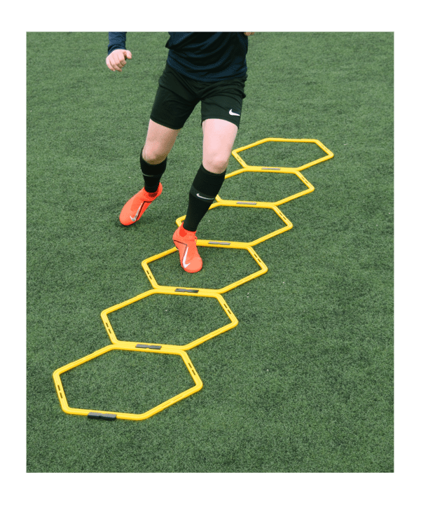 11teamsports Hexa-Hoops 50cm 6er-Set Gelb - gelb