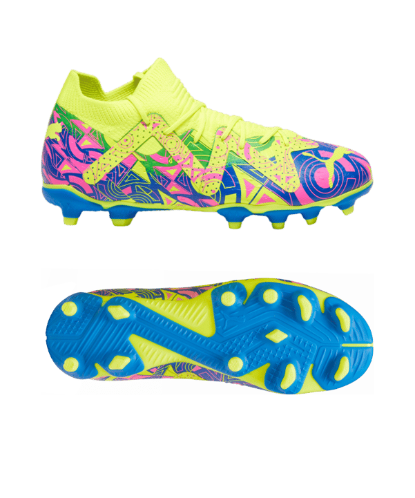 PUMA FUTURE Match FG/AG Energy Jr Kids Blau Gelb Pink F01 - blau