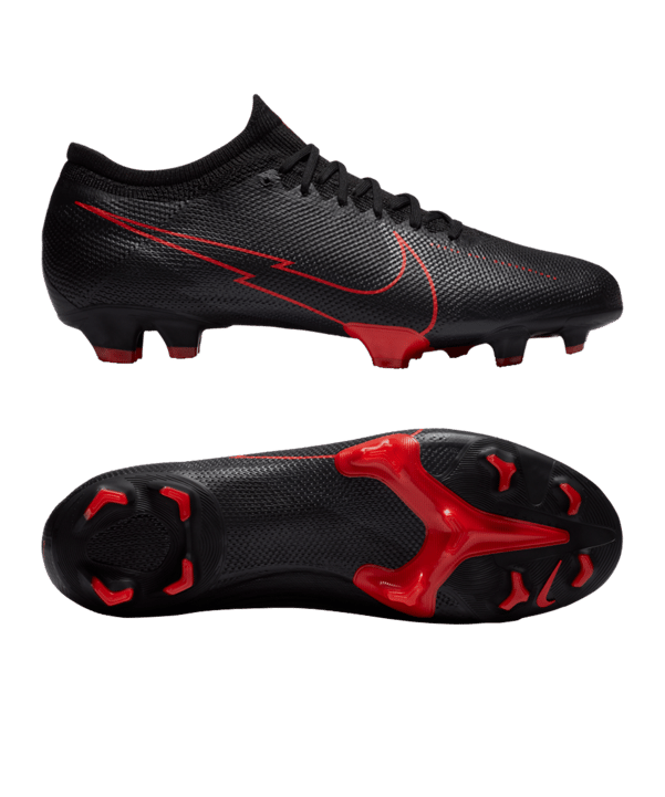 Nike Mercurial Vapor XIII Black X Chile Red Pro FG Schwarz F060 - schwarz