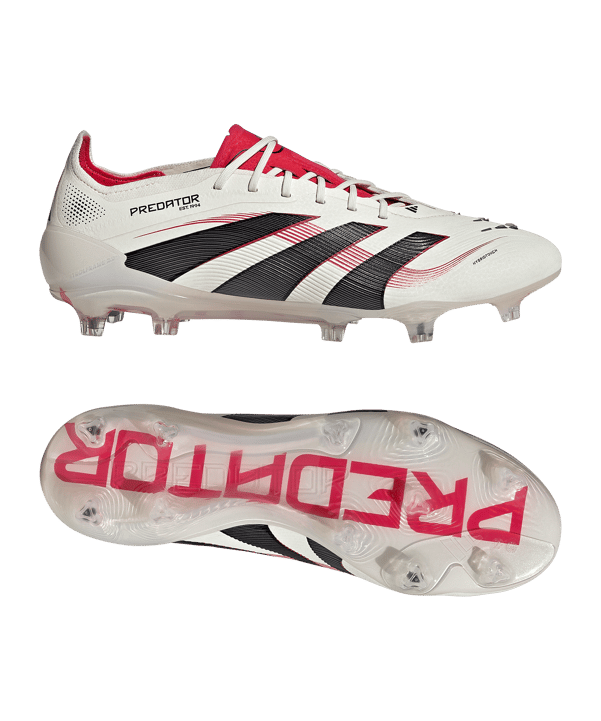 adidas Predator Elite FG Champagne Weiss Schwarz - weiss