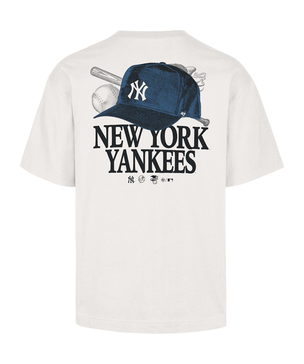 '47 Brand Mlb New York Yankees In The Paper Foundation T-Shirt Beige - beige
