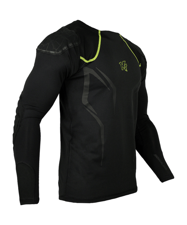 KEEPERsport BasicPadded Longsleeve Underwear Shirt Kids Schwarz - schwarz