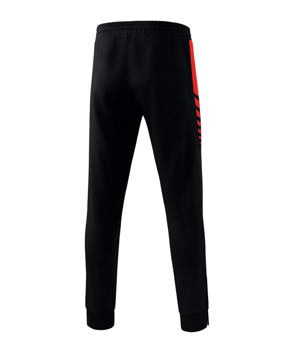 Erima SIX WINGS Trainingshose Schwarz Rot - schwarz