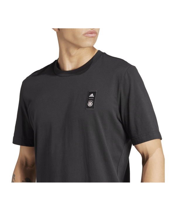adidas DFB Deutschland DNA T-Shirt Schwarz - schwarz