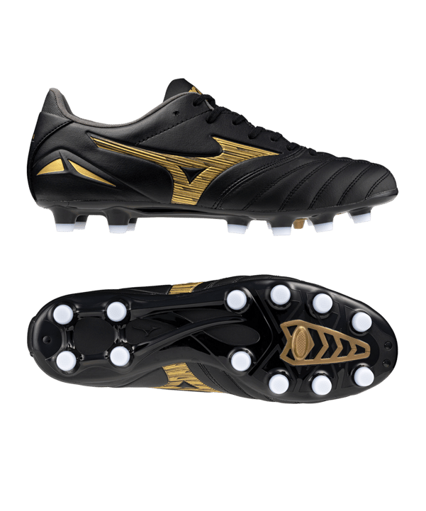 Mizuno Morelia Neo IV Pro FG Aurum Schwarz Gold F50 - schwarz