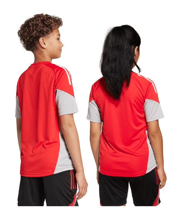 adidas Tiro 25 Competition Trikot Kids Rot Grau - lila