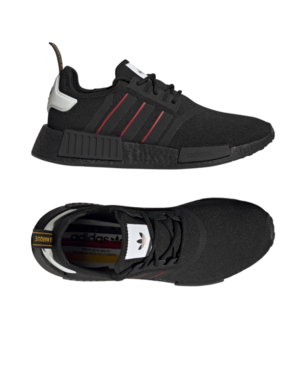 adidas Originals NMD R1 Schwarz Rot Weiss - schwarz