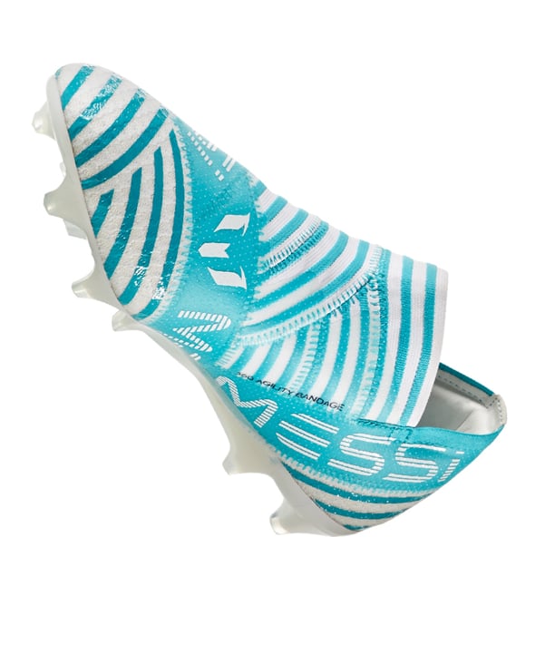 adidas NEMEZIZ 17+ 360Agility FG Weiss Blau - weiss
