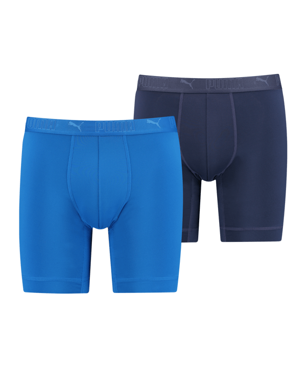 PUMA Sport Mircofiber Long Boxer 2er Pack F002 - blau