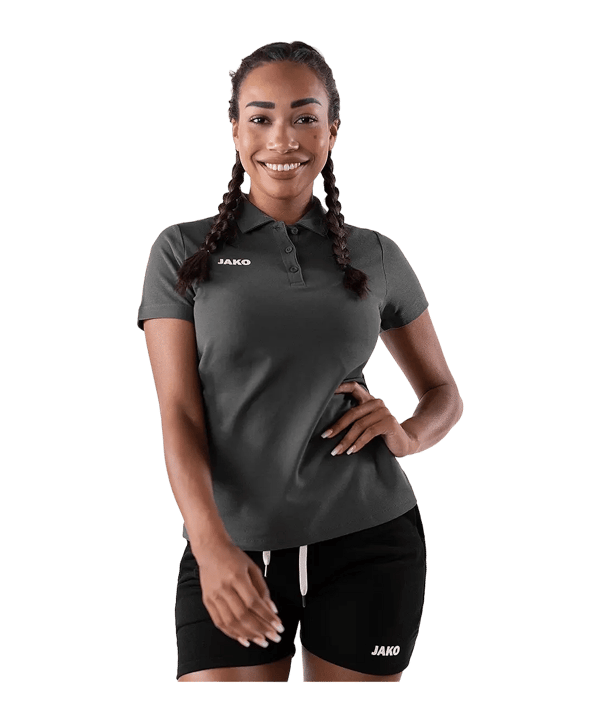 JAKO Base Polo Donna Grigio C021 - grigio
