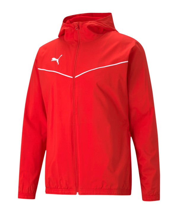 PUMA teamRISE Allwetterjacke Rot Weiss F01 - rot