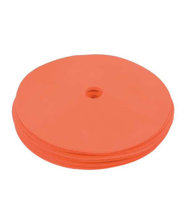 Cawila Gummi Markierungsscheiben 10er Set | rutschfeste Floormarker | 15cm | orange