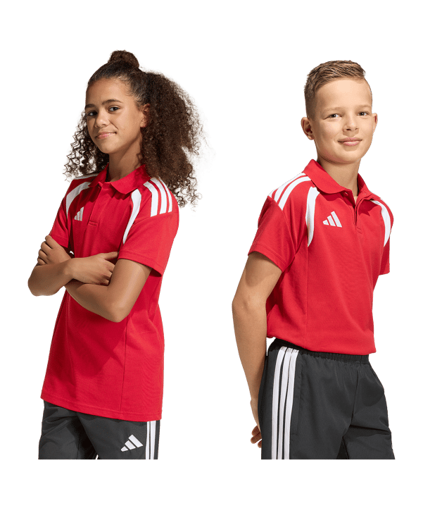 adidas Tiro 26 League Polo Kids Rosso - rosso